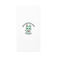 Cute Menacing Bunny Canvas | Soft Threat kawaii, pastel sarcastic art