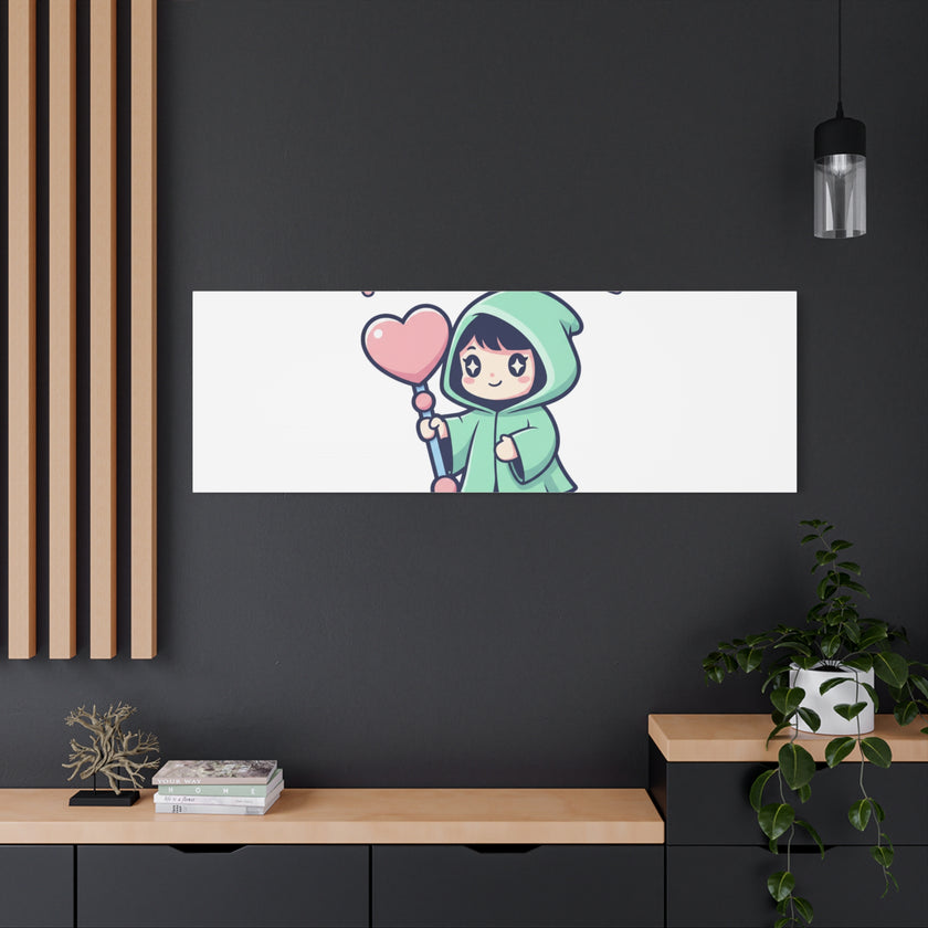 Please Be Nice Kawaii Threat Canvas | pastel cute menacing art