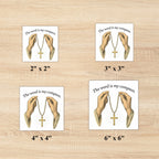 The Word Is My Compass Square Sticker Pastor Gift