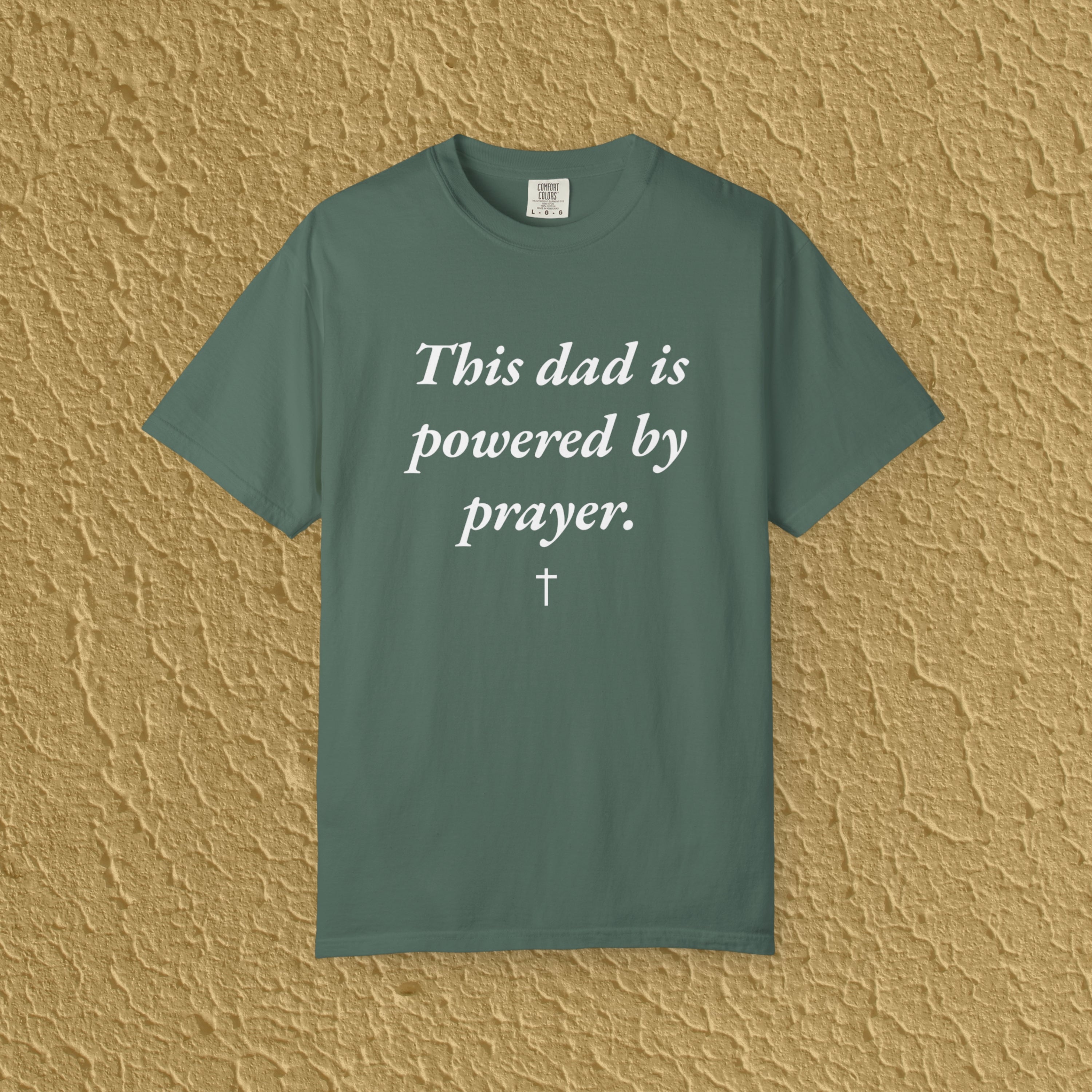 Powered By Prayer Dad Christian Father Gift Unisex T-shirt